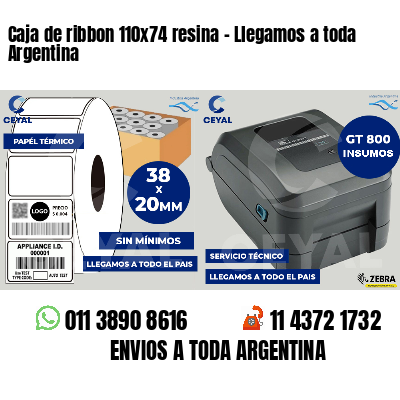 Caja de ribbon 110x74 resina - Llegamos a toda Argentina