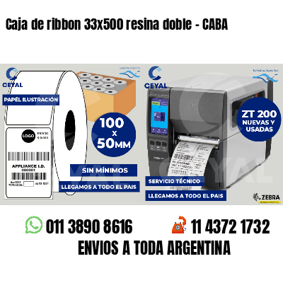 Caja de ribbon 33x500 resina doble - CABA
