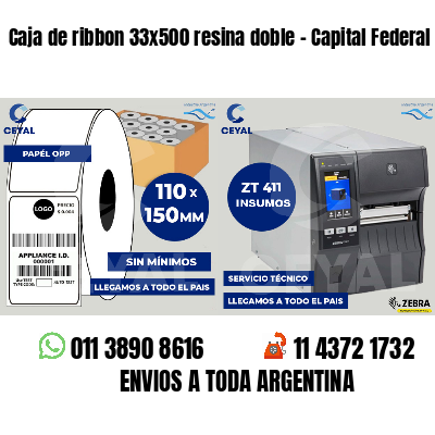 Caja de ribbon 33x500 resina doble - Capital Federal