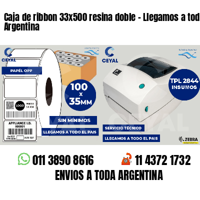 Caja de ribbon 33x500 resina doble - Llegamos a toda Argentina