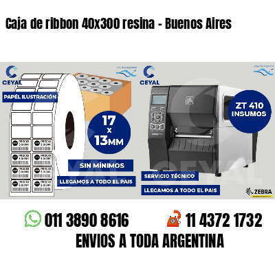 Caja de ribbon 40x300 resina - Buenos Aires