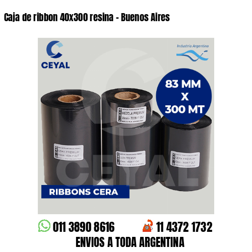 Caja de ribbon 40×300 resina – Buenos Aires