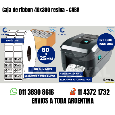 Caja de ribbon 40x300 resina - CABA
