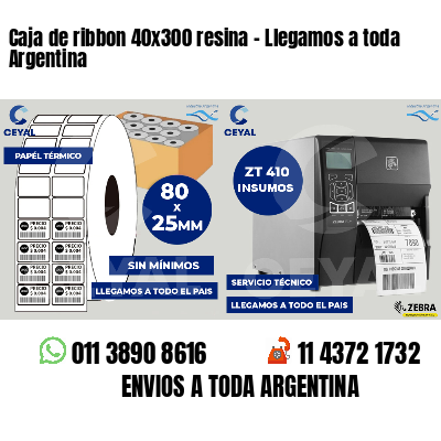 Caja de ribbon 40x300 resina - Llegamos a toda Argentina
