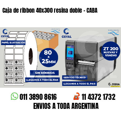 Caja de ribbon 40x300 resina doble - CABA