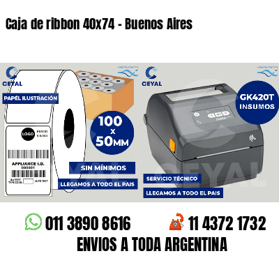Caja de ribbon 40x74 - Buenos Aires