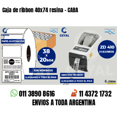 Caja de ribbon 40x74 resina - CABA
