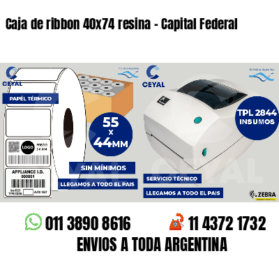 Caja de ribbon 40x74 resina - Capital Federal
