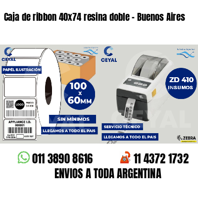 Caja de ribbon 40x74 resina doble - Buenos Aires