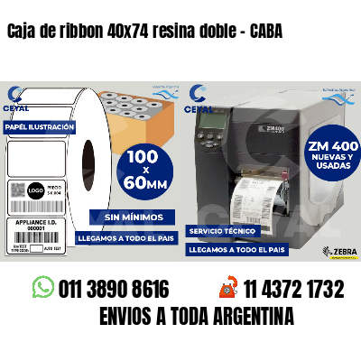 Caja de ribbon 40x74 resina doble - CABA