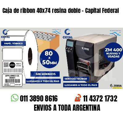 Caja de ribbon 40x74 resina doble - Capital Federal