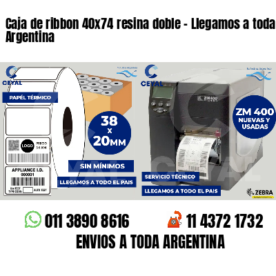 Caja de ribbon 40x74 resina doble - Llegamos a toda Argentina