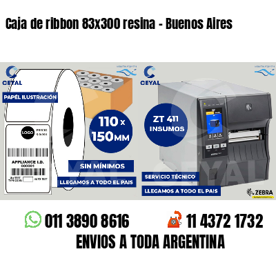 Caja de ribbon 83x300 resina - Buenos Aires