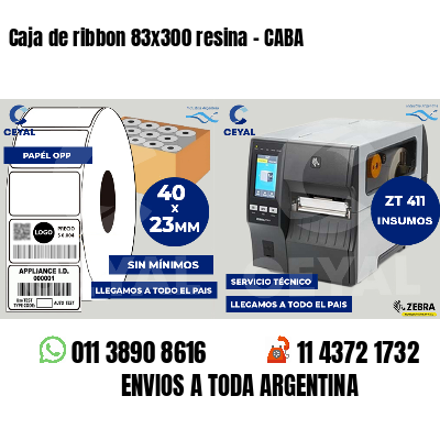 Caja de ribbon 83x300 resina - CABA