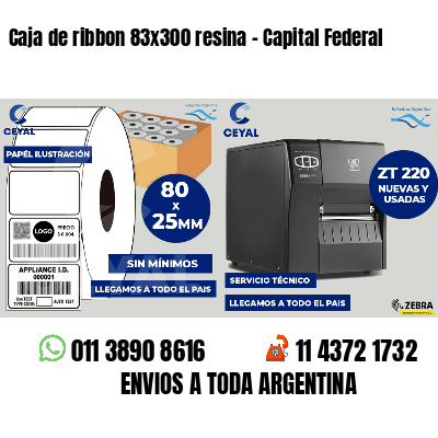 Caja de ribbon 83x300 resina - Capital Federal