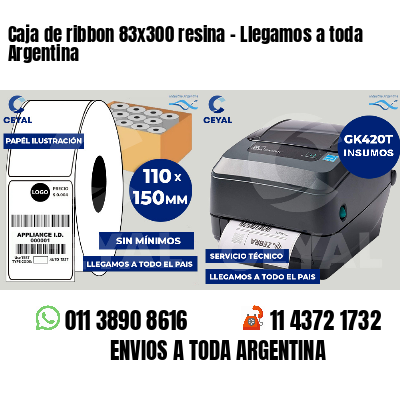 Caja de ribbon 83x300 resina - Llegamos a toda Argentina