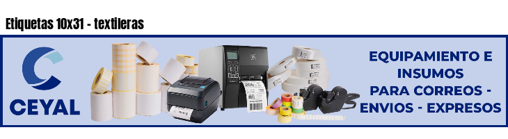 Etiquetas 10x31 - textileras