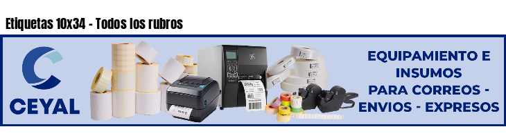 Etiquetas 10x34 - Todos los rubros