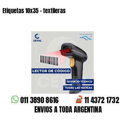 Etiquetas 10x35 - textileras