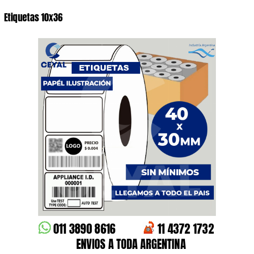 Etiquetas 10×36