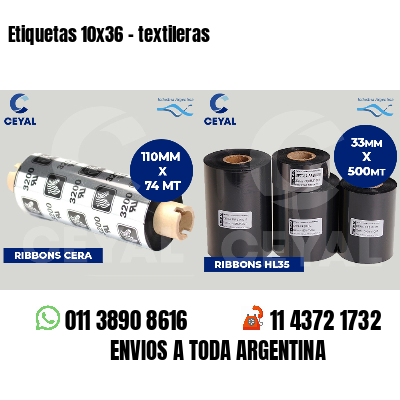 Etiquetas 10x36 - textileras
