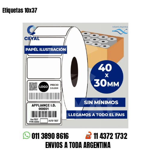 Etiquetas 10×37