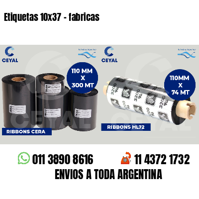 Etiquetas 10x37 - fabricas
