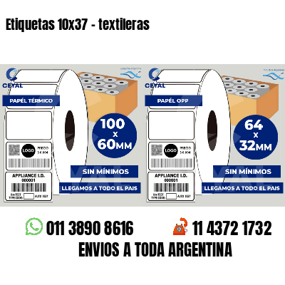 Etiquetas 10x37 - textileras