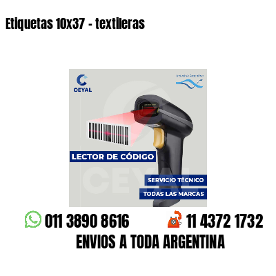Etiquetas 10x37 - textileras