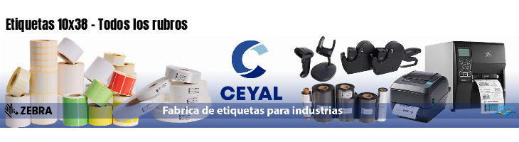 Etiquetas 10x38 - Todos los rubros
