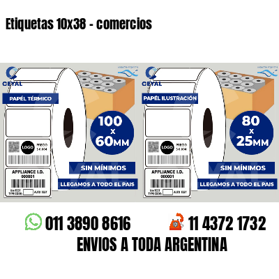 Etiquetas 10x38 - comercios