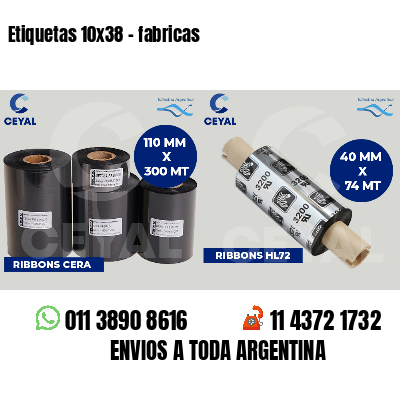 Etiquetas 10x38 - fabricas