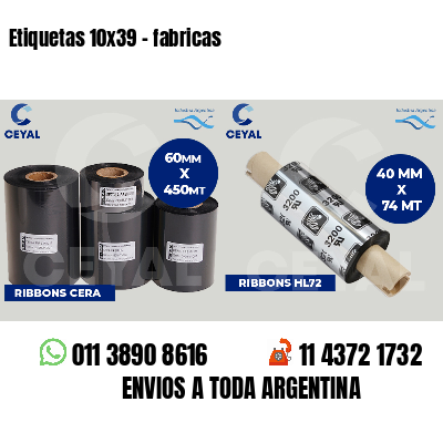 Etiquetas 10x39 - fabricas