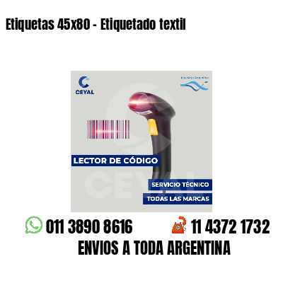 Etiquetas 45x80 - Etiquetado textil