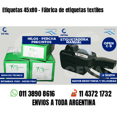 Etiquetas 45x80 - Fábrica de etiquetas textiles