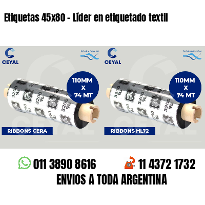 Etiquetas 45x80 - Líder en etiquetado textil
