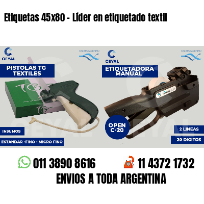 Etiquetas 45x80 - Líder en etiquetado textil
