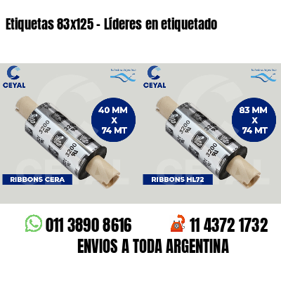 Etiquetas 83x125 - Líderes en etiquetado