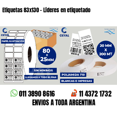Etiquetas 83x130 - Líderes en etiquetado