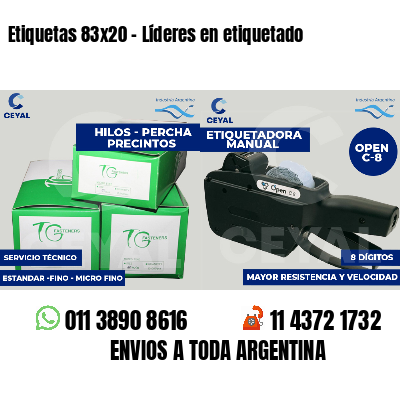 Etiquetas 83x20 - Líderes en etiquetado