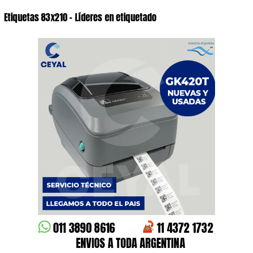 Etiquetas 83×210 – Líderes en etiquetado