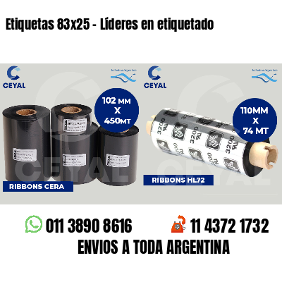 Etiquetas 83x25 - Líderes en etiquetado