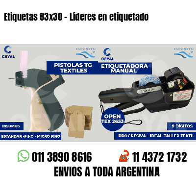 Etiquetas 83x30 - Líderes en etiquetado