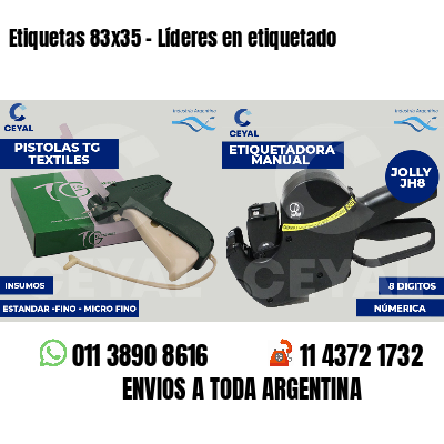 Etiquetas 83x35 - Líderes en etiquetado
