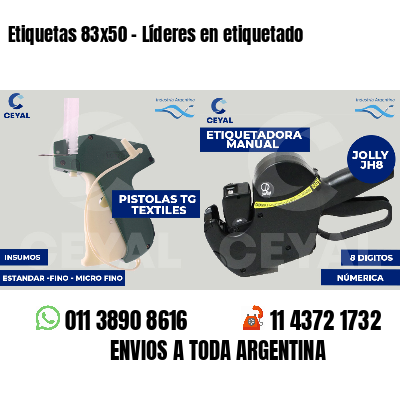 Etiquetas 83x50 - Líderes en etiquetado