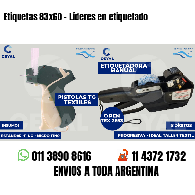 Etiquetas 83x60 - Líderes en etiquetado