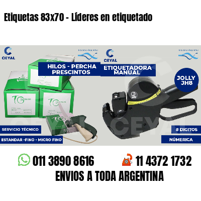 Etiquetas 83x70 - Líderes en etiquetado