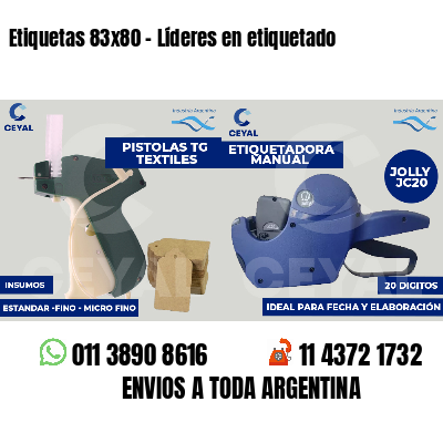 Etiquetas 83x80 - Líderes en etiquetado