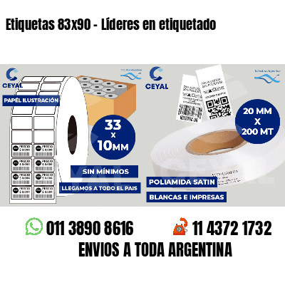 Etiquetas 83x90 - Líderes en etiquetado