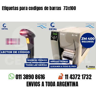 Etiquetas para codigos de barras  73x100